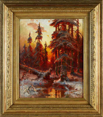 Клевер Юлий Юльевич (старший). Закат в лесу